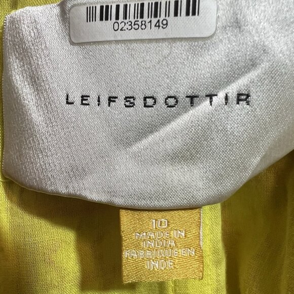 Anthropologie Leifsdottir Ribboned Quilotoa Dress Size 10 Strapless Yellow - Picture 4 of 12